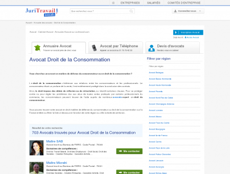 Avocat Droit de la Consommation - Juritravail :...