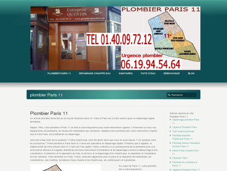 Plombier Paris 11 plomberie Charonne 75011