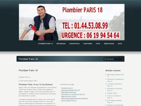 Plombier Paris 18