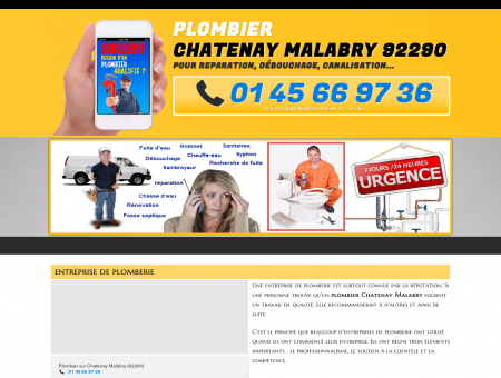 Plombier Chatenay Malabry tél: 01 45 66 97...