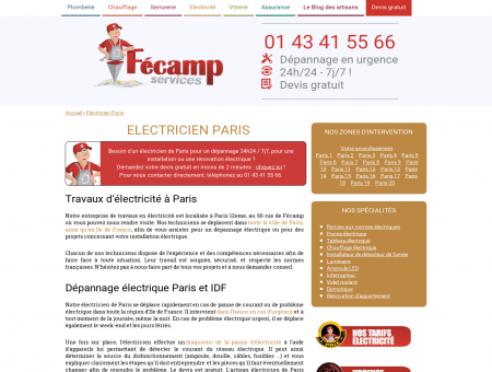 Electricien Paris : depannage et installations -...