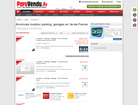 Location parking, garage Ile-de-France :...