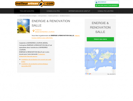 ENERGIE & RENOVATION SALLE à BORDERES...