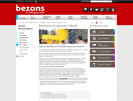 Bezons : Rénovation du gymnase J.Moulin