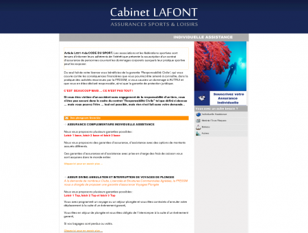 Cabinet Lafont - FFESSM - AXA : Assistance...
