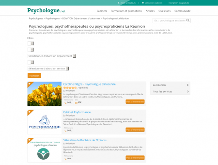 Psychologues La Réunion - Psychologue.net