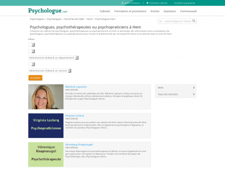 Psychologues Hem - Psychologue.net