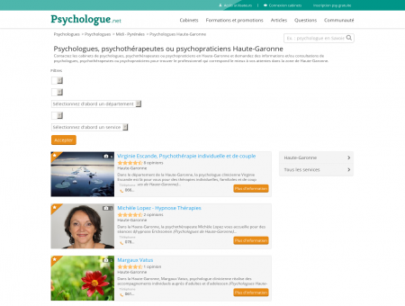 Psychologues Haute-Garonne - Psychologue.net