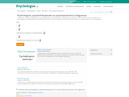 Psychologues Haguenau - Psychologue.net