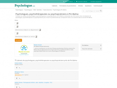 Psychologues Pin-Balma - Psychologue.net