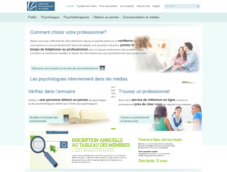 Accueil - Ordre des psychologues du Québec