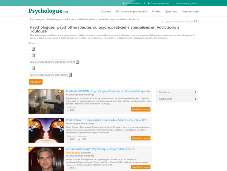 Addictions Toulouse - Psychologue.net
