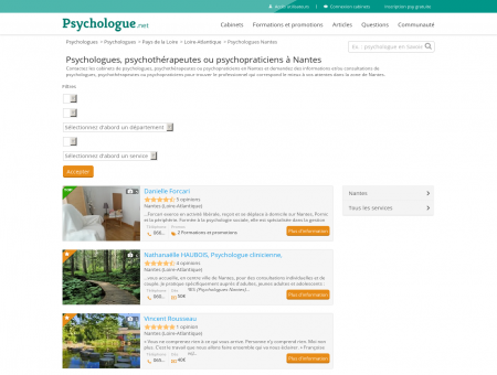 Psychologues Nantes - Psychologue.net