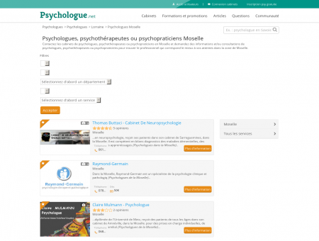 Psychologues Moselle - Psychologue.net