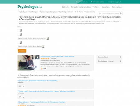 Psychologue clinicien Gennevilliers -...