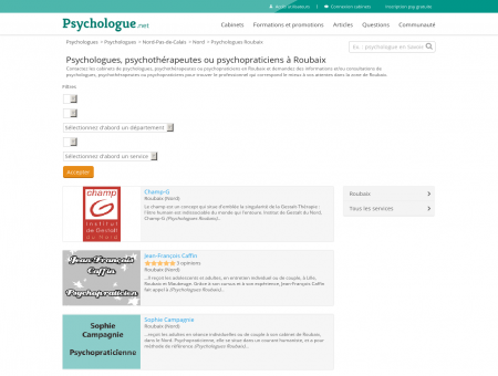 Psychologues Roubaix - Psychologue.net