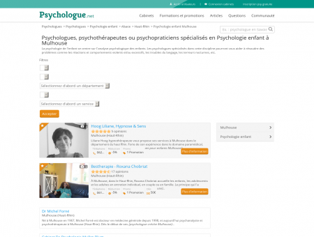 Psychologie enfant Mulhouse - Psychologue.net