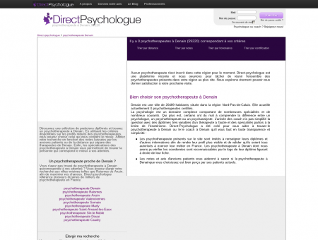 psychotherapeute à Denain | Direct-psychologue