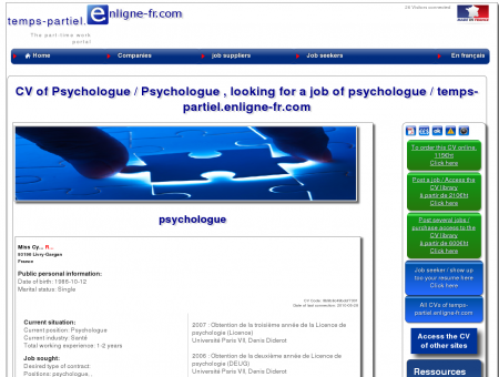 CV de Psychologue / Psychologue, cherche un...