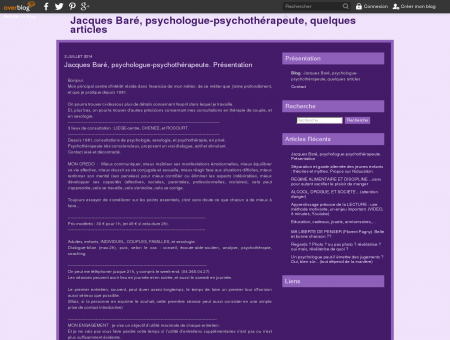 Jacques Baré, psychologue-psychothérapeute,...