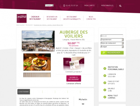 Cadeau Restaurant Haute-Marne :Auberge...