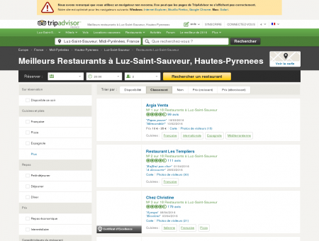 Les 10 meilleurs restaurants à Luz-Saint...
