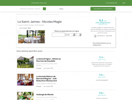 Restaurant Le Saint-James | le-saint-james.lafourchette.com