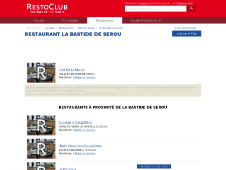 Restaurant La Bastide De Serou - RestoClub.fr