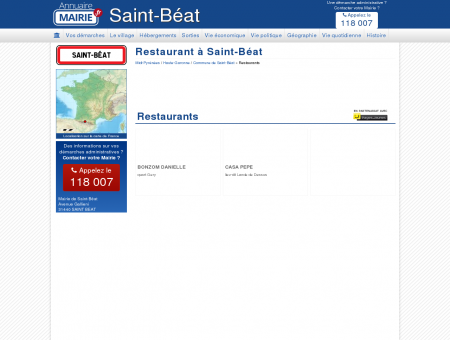 Restaurant Saint-Béat, la Mairie de Saint...