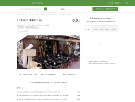 Restaurant La Casa di Mansa à Saint-Gratien -...