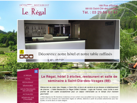 Hotel St Die - Restaurant Le Régal à Saint Dié