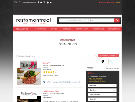 Restaurants Varennes | RestoMontreal