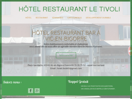 Hôtel Restaurant Le Tivoli - Vic-en-Bigorre (65)