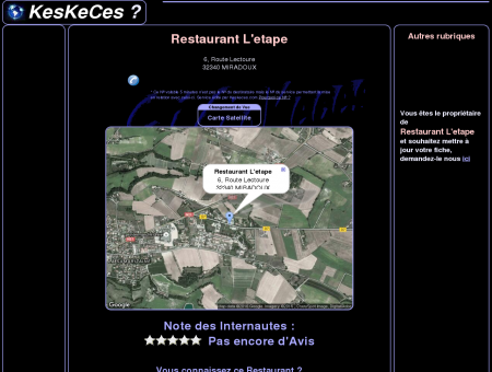 Restaurant L'etape - Miradoux - KesKeCes: +...