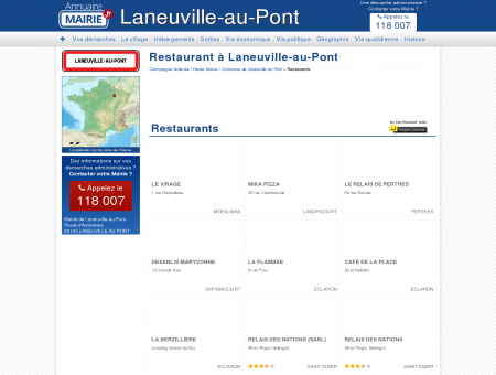 Restaurant Laneuville-au-Pont, la Mairie de...