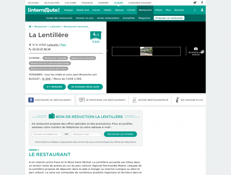 La Lentillère, restaurant de cuisine...