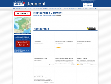 Restaurant Jeumont, la Mairie de Jeumont, sa...