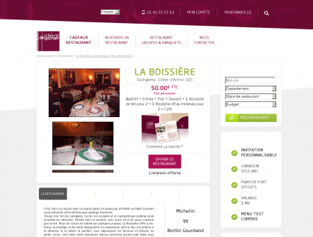 Cadeau Restaurant Côtes d'Armor :La...