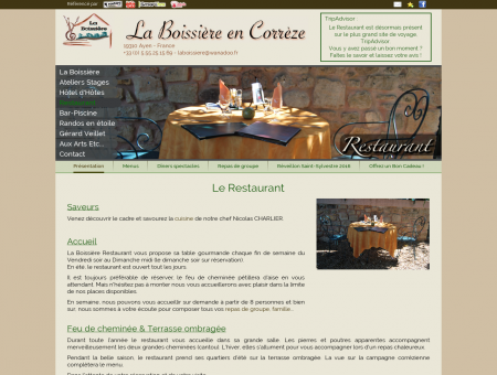 Le Restaurant - La Boissière | Hôtel d'Hôtes ...