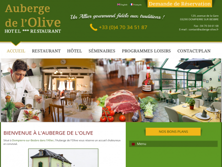 Hôtel 3 étoiles et Restaurant à Dompierre -...