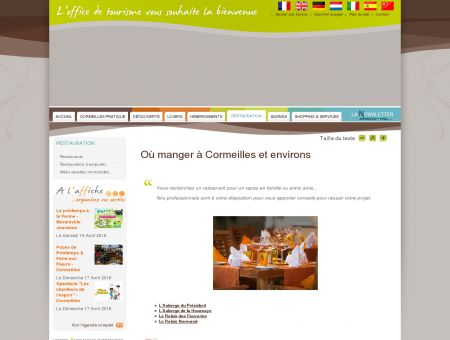 Restaurants Cormeilles 27260 Eure Normandie