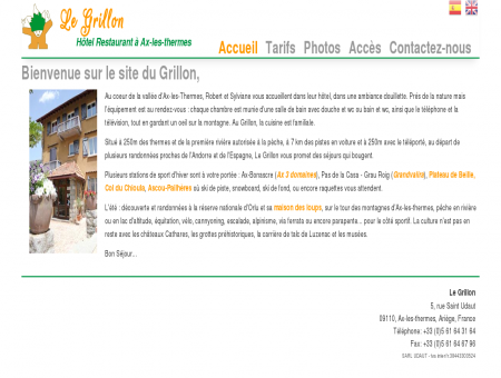 Le Grillon - Hôtel Restaurant à Ax-les-thermes