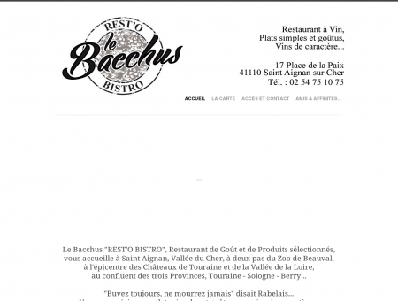 Restaurant Le Bacchus Saint Aignan sur Cher 41
