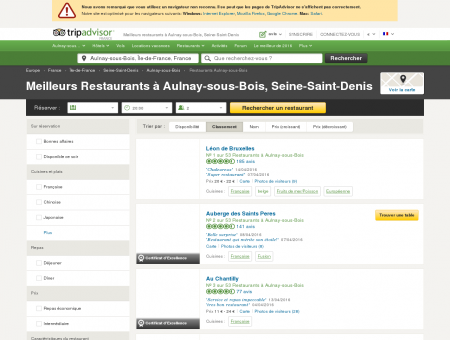 Les 10 meilleurs restaurants à Aulnay-sous...