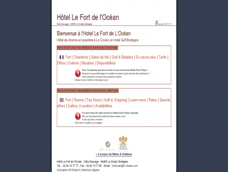Hotel Le Fort de L'Océan Le Croisic Hotel Golf...