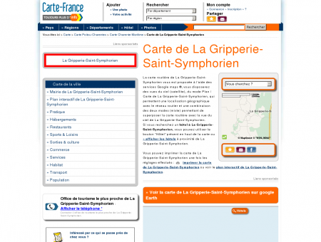 Carte et plan de La Gripperie-Saint...