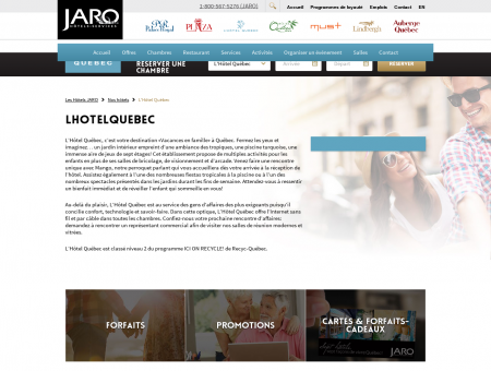 Site officiel de l'Hôtel Québec - Les Hôtels JARO