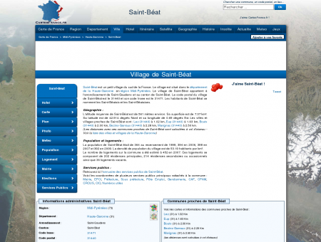 SAINT-BEAT - Carte plan hotel village de Saint...