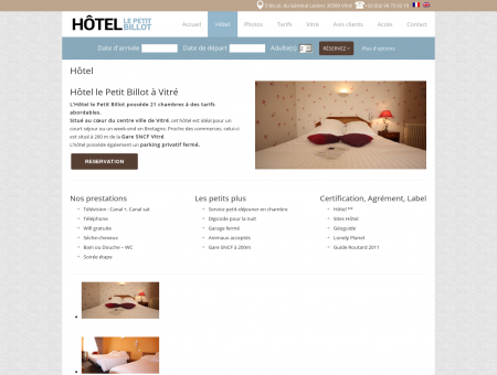 Hôtel - Hôtel Le Petit Billot ** - Hotel Vitré