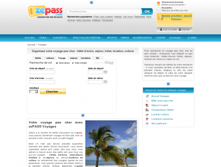 ZePASS Voyages : billet d'avion, hôtel, séjour et ...